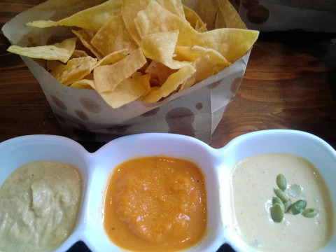 Three salsas.