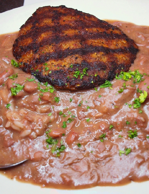 Red beans and hot sausage.