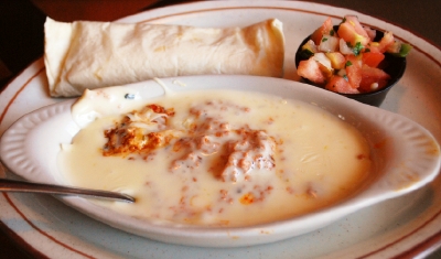 Queso with chorizo, an addiction for us.