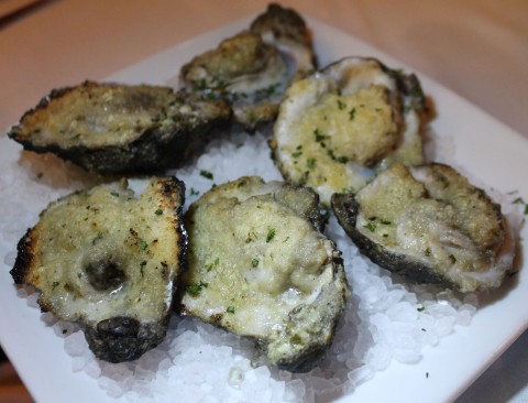 Grilled oysters at Redemption.
