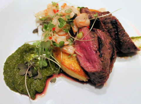 "Bistro filet" at Rue 127, with sharp herbs and chimichurri.