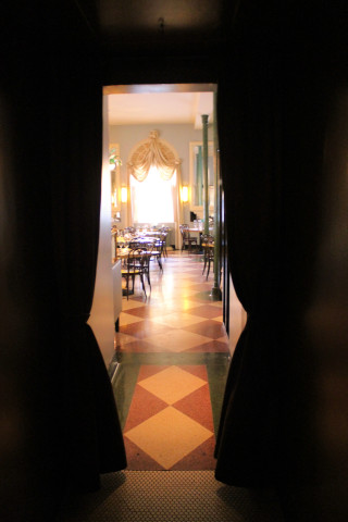 Entering the dining room at Marti's.