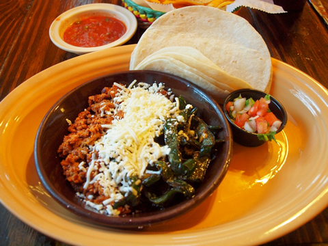Mexican flag appetizer.