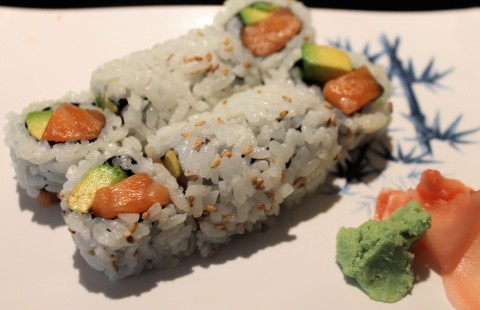 Salmon-avocado roll at Yummy.