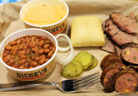 Two-meat platter at Dickey's.