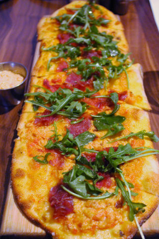 Flatbread or pizza, as you like.