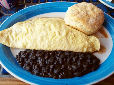 Sothshore omelette at the Blue Plate.