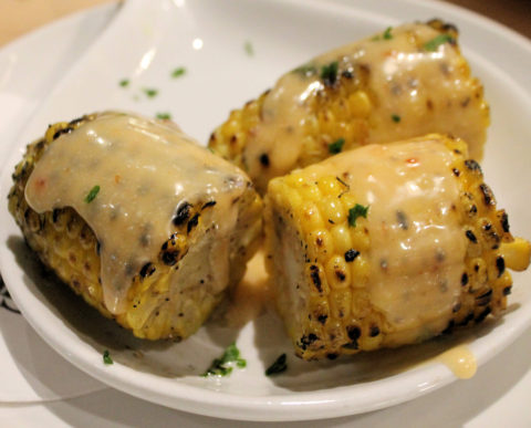 Grilled corn on the cob: a dish in development.