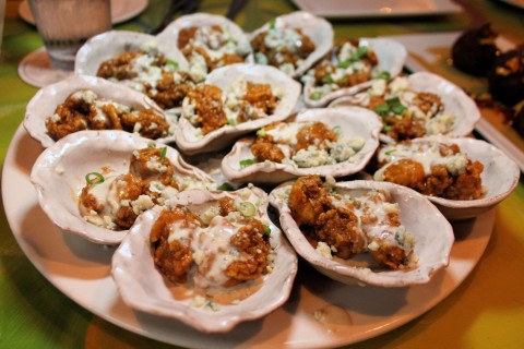 Barbecue oysters at the Red Fish Grill.