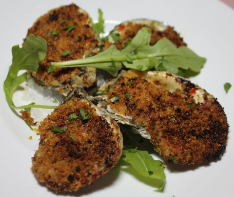 Del Porto's baked oysters.