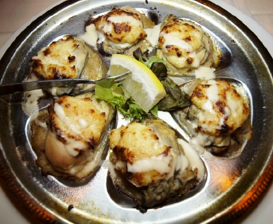 N'Tini's "crar-broiled" oysters.