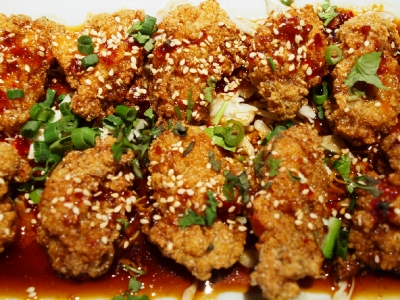 Asian sesame oysters.