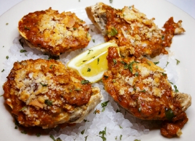 Oysters Bienville.