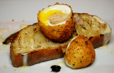 Truffled egg at Bacco.