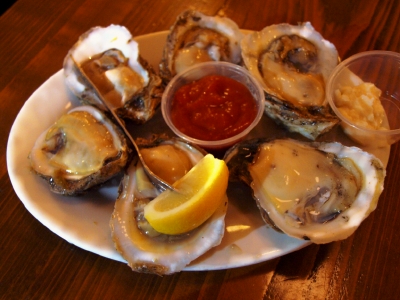 Raw oysters at Grand Isle.