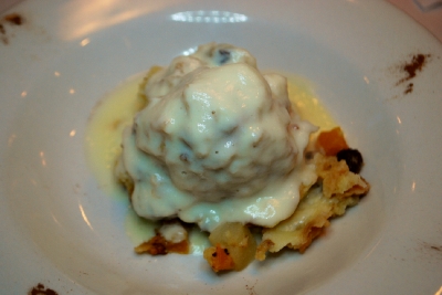 Bread pudding at the Peppermill.