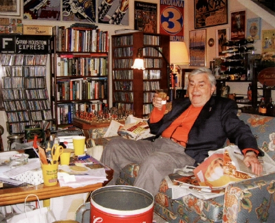 Richard Collin at home. His office also looked like this.