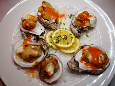 Oysters and Brie at Stone's Bistro.
