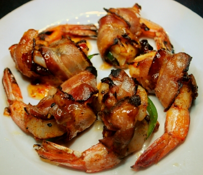 Grilled shrimp with bacon at Dakota.