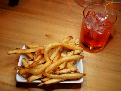 Fries and a Negroni.