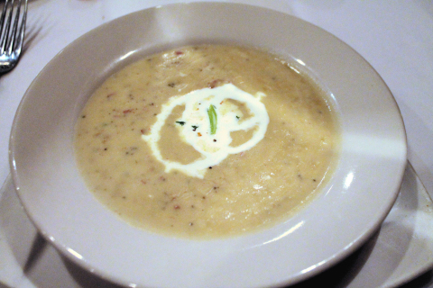 Garlic potato soup.