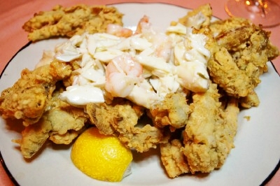 Soft shell crabs.