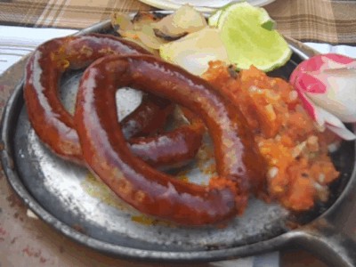 Sausages at Casa Denis.