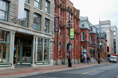 Downtown Halifax, where lots of ethnic food is found, but not much local.