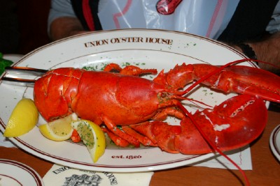 A lobster at the Union Oyster House.