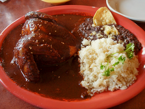 Pollo con mole negro Oaxacuan at Pico's.