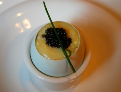 Egg and caviar at Stella. Think about it.