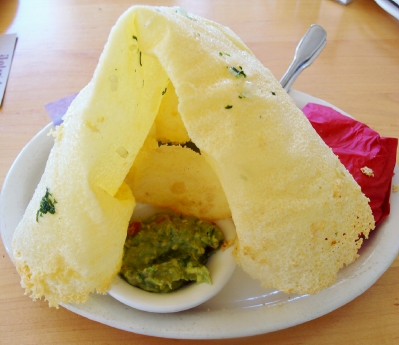 Cheese tent over guacamole.